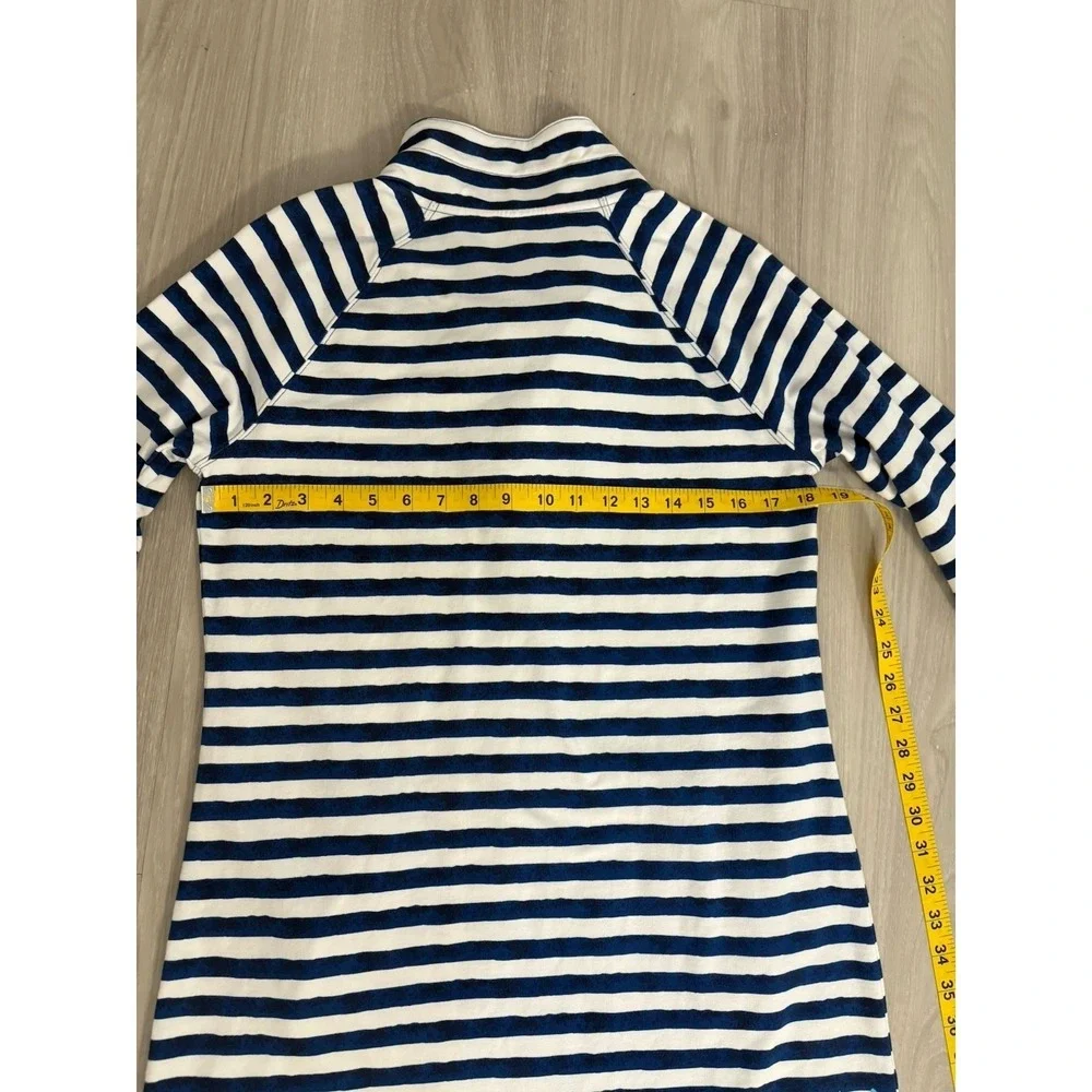Lilly Pulitzer Women Dress Striped French Terry Navy White Blue Border Print M